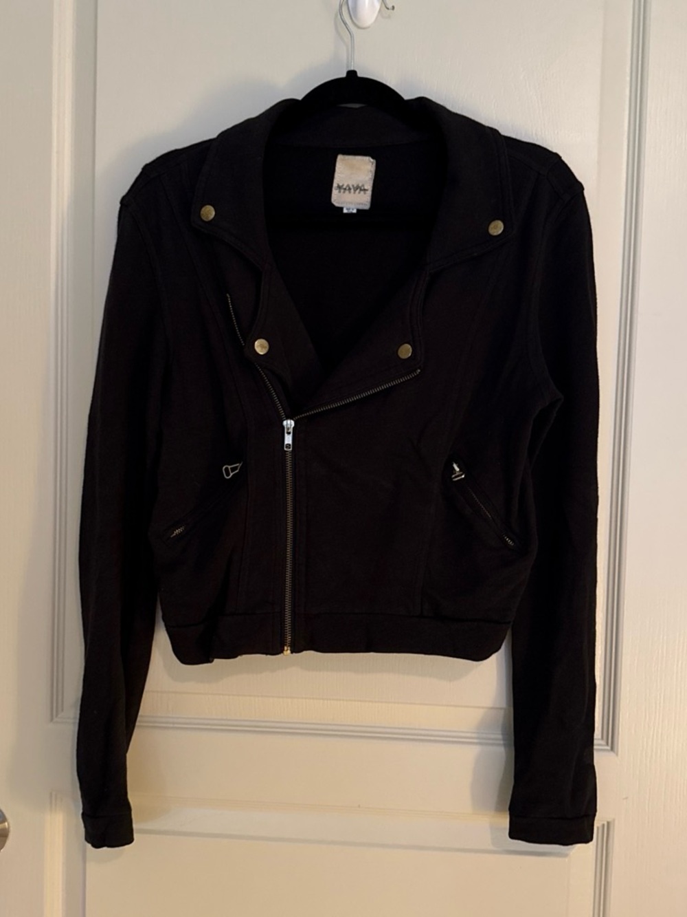 Nom De Plume Black Zip-Front Bomber Jacket